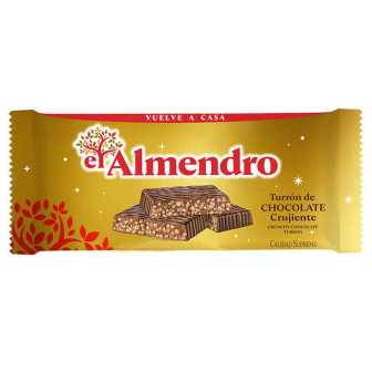 TURRÓN CHOCOLATE CRUJIENTE EL ALMENDRO  CALIDAD SUPREMA