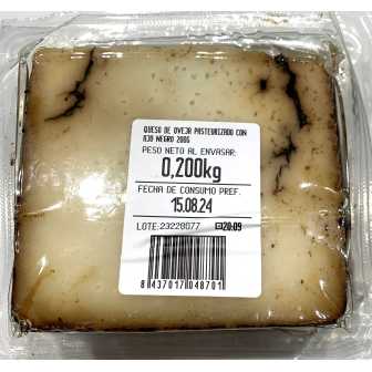 COIN DE FROMAGE DE BREBIS PUR AVEC AIL NOIR "ARQUESPAL" 200 gms.