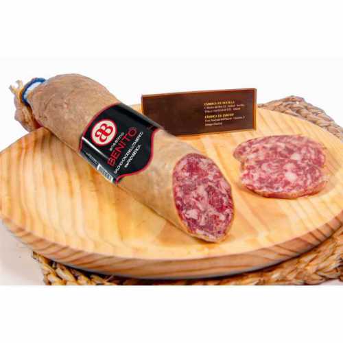 Salchichón de Bellota Ibérico 50% de Raza Ibérica Anselmo Benito Media Pieza