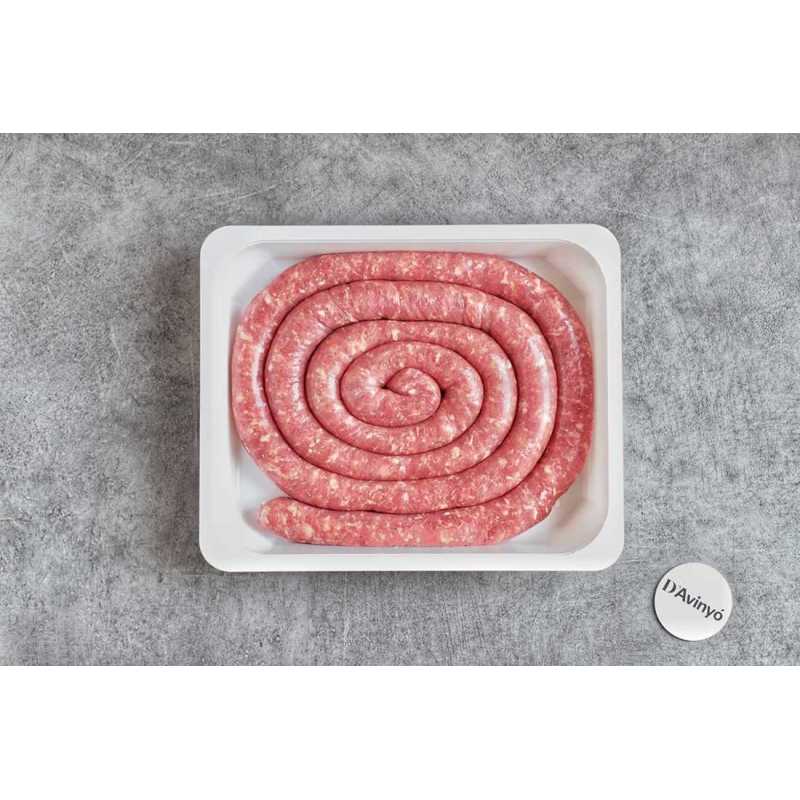 Butifarra Longaniza Fresca D´Avinyó Rosca Elaboración Artesanal Bandeja 1,5kg. Aprox.