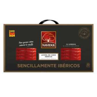 Maletín Jamón Ibérico NAVIDUL 10 sobres de 70 grs. corte fino