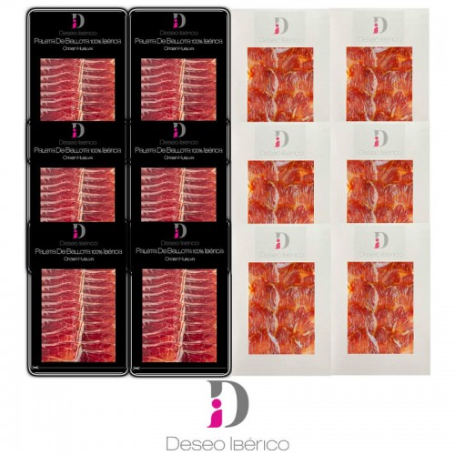 Pack Fitness de Palette de Gland 100% Ibérique Pata Negra Deseo Ibérico Tranchée - Coupée avec du Lomo Embuchado